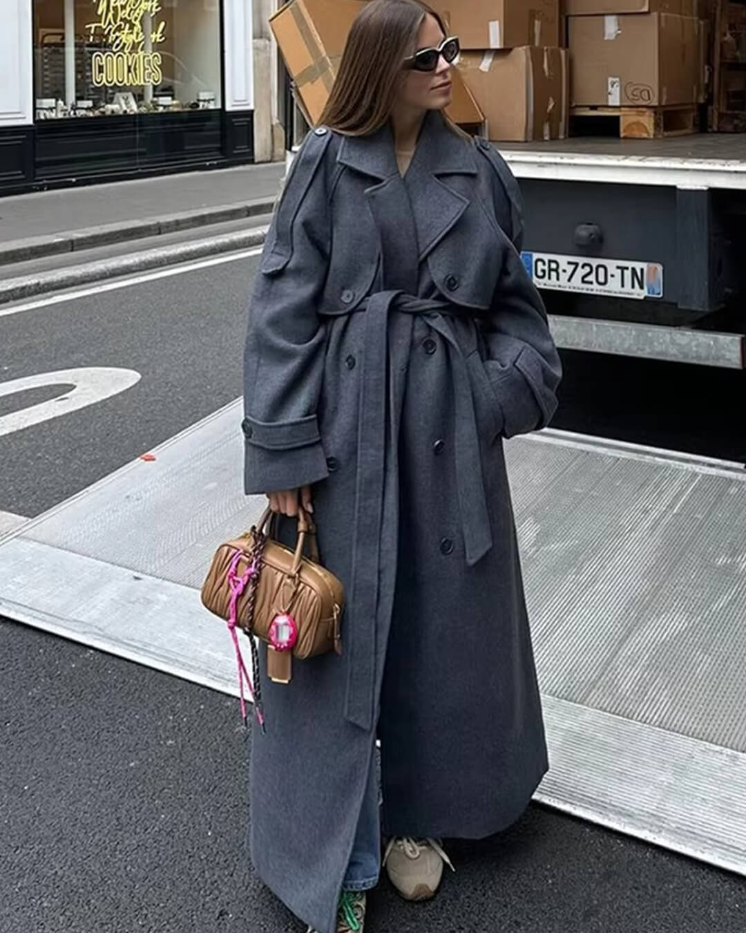 Abrigo Largo Mujer Lana Cálido y Elegante - Vestiria