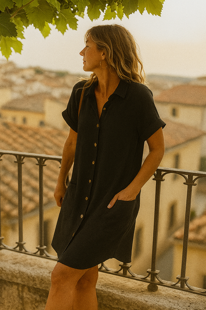 Vestido Mujer Verano Corto Estilo Clásico
