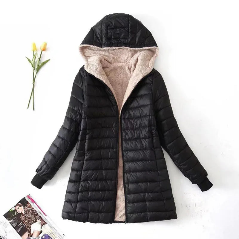 Chaqueta polar abrigadora mujer invierno