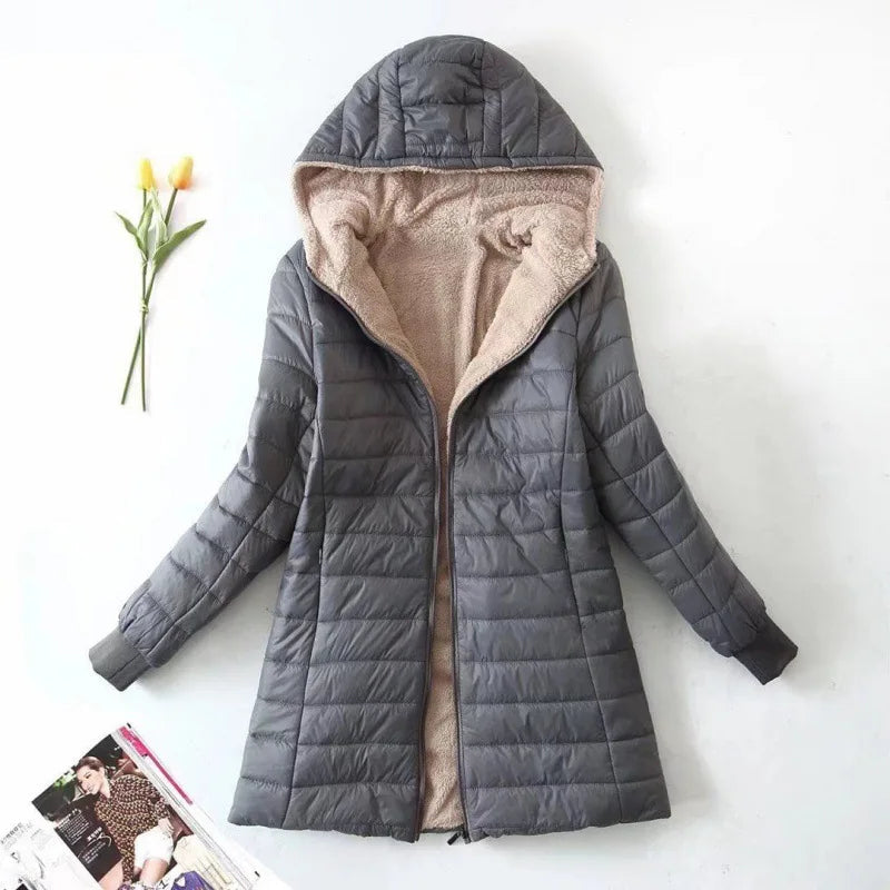Chaqueta polar abrigadora mujer invierno