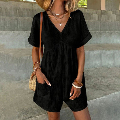 Camiseta Manga Corta Cuello V Casual - Vestiria