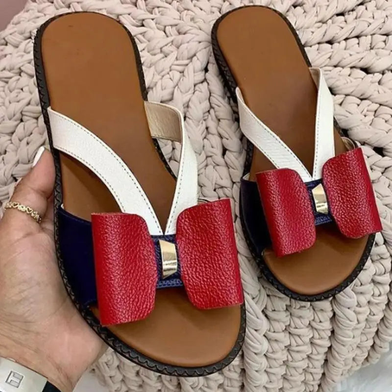 Sandalias Mujer Verano Lazo Plano Comodas - Vestiria