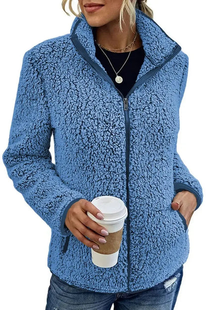 Chaquetón Mujer Cremallera Suave Moderno
