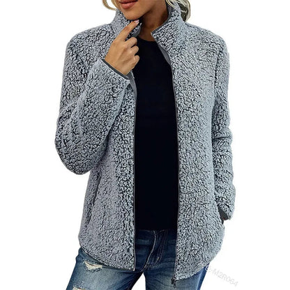 Chaquetón Mujer Cremallera Suave Moderno