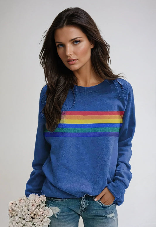 Sudadera Mujer Colorida Manga Larga Estilo Boho - Vestiria