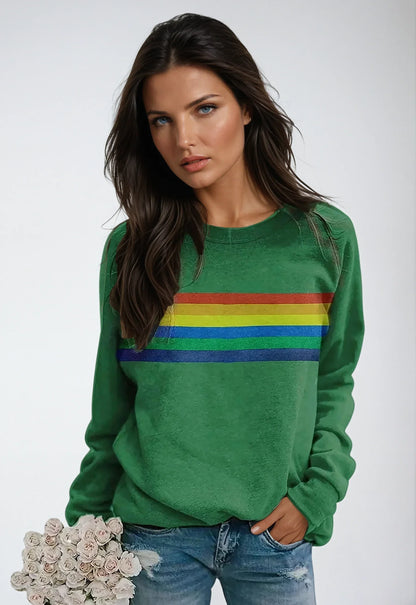 Sudadera Mujer Colorida Manga Larga Estilo Boho