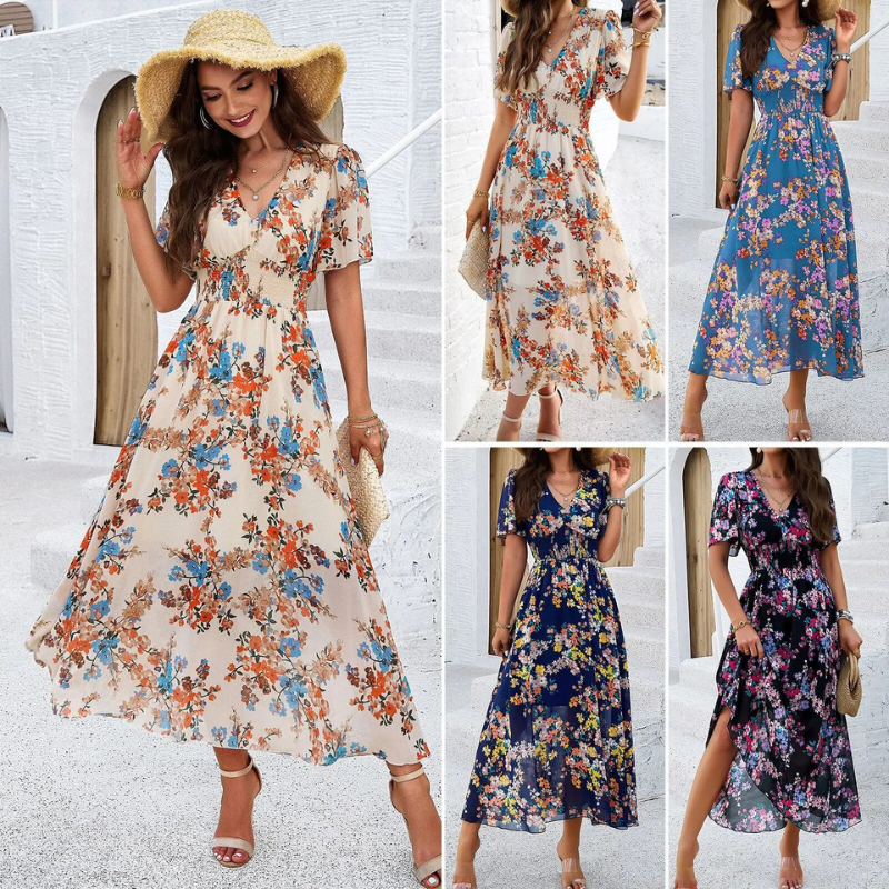 Vestido Floral Verano Ligero y Fresco - Vestiria