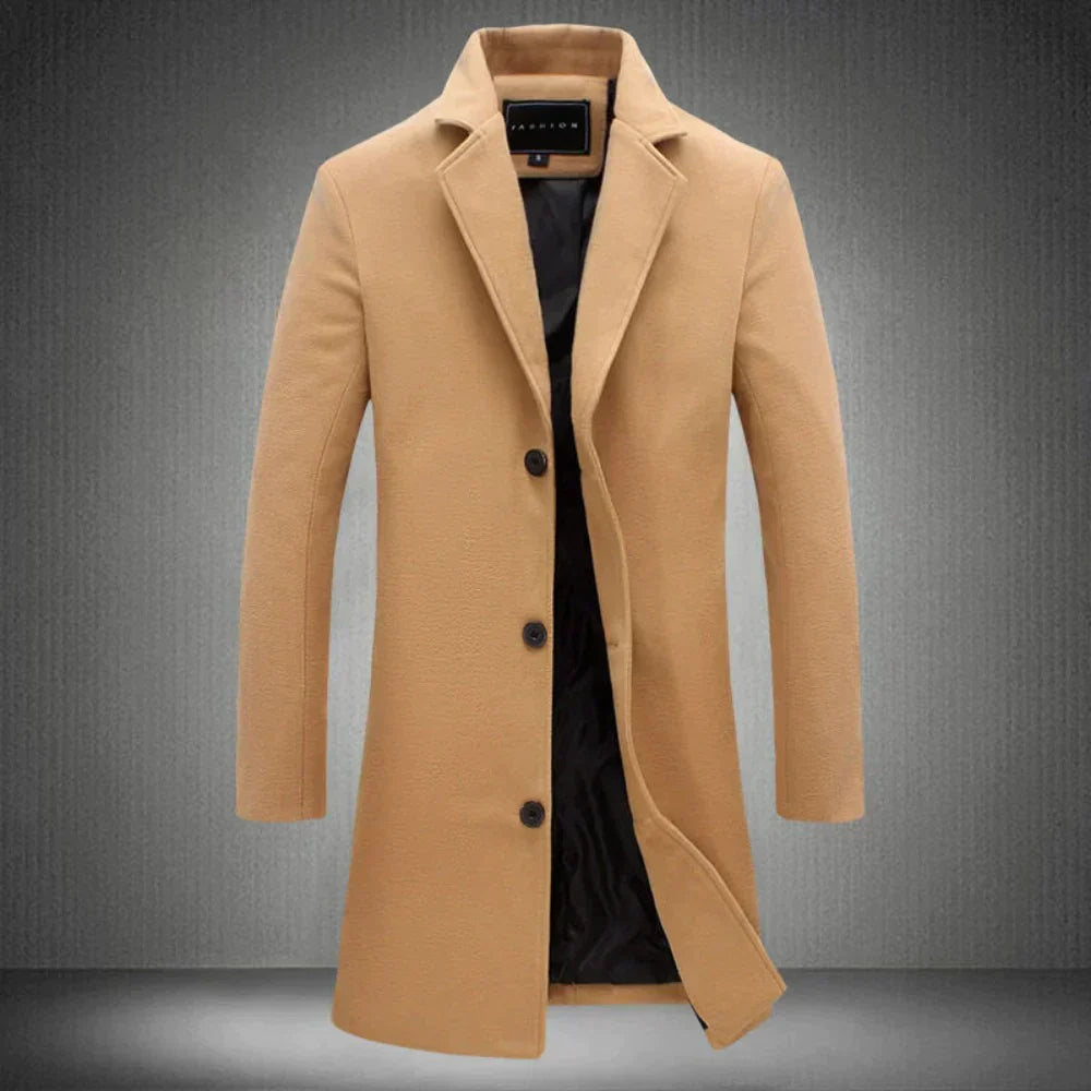 Abrigo Hombre Lana Cálido Invierno