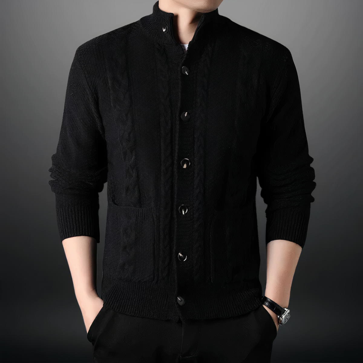 Sudadera de punto hombre elegante