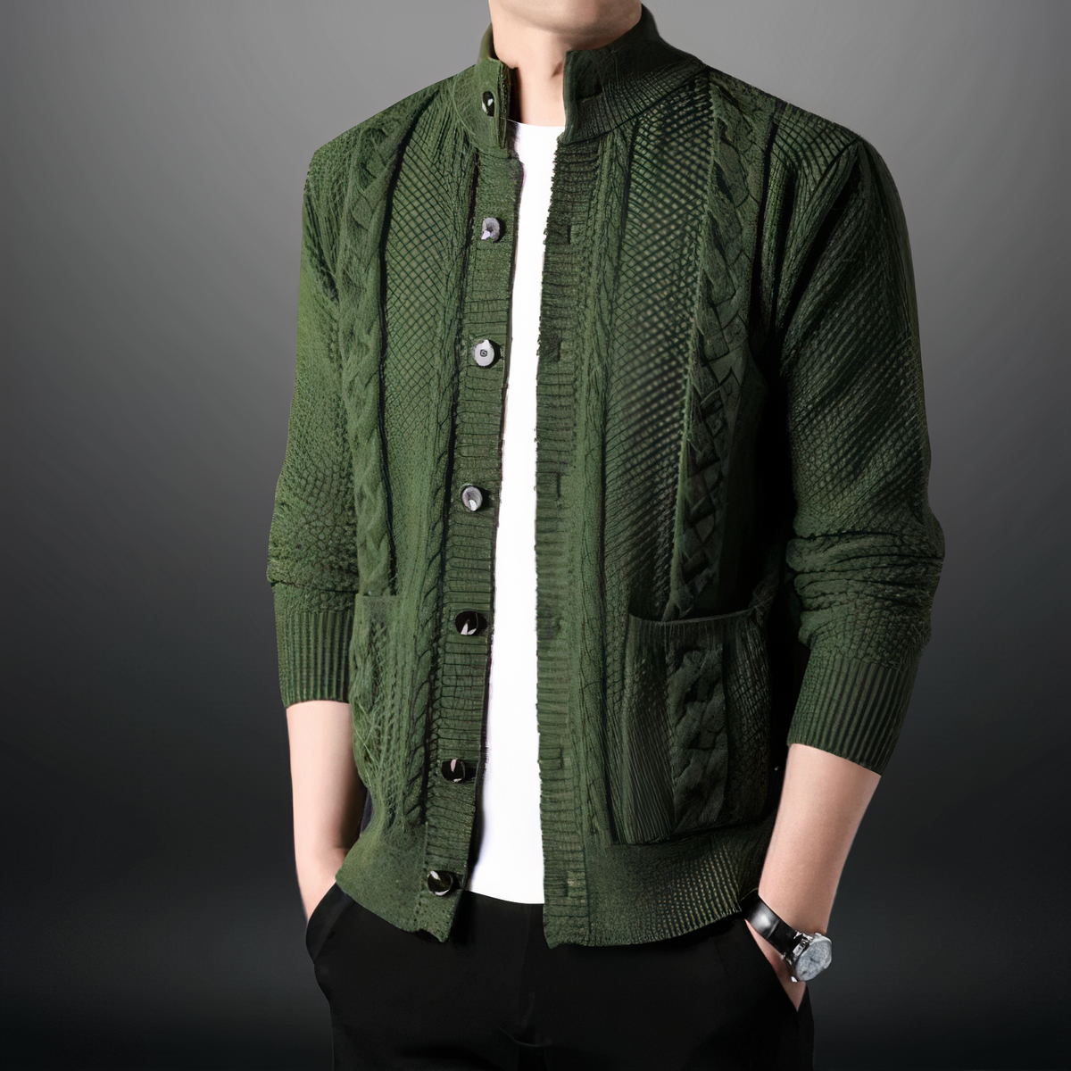 Sudadera de punto hombre elegante