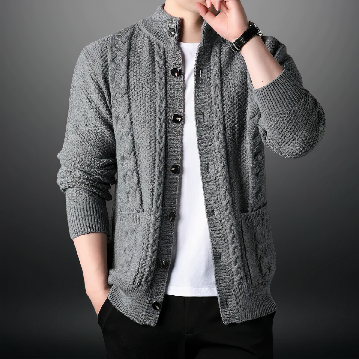 Sudadera de punto hombre elegante - Vestiria