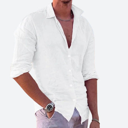 Camisa Hombre Manga Larga Relajada