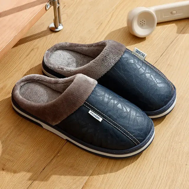 Zapatillas de cuero hombre elegantes