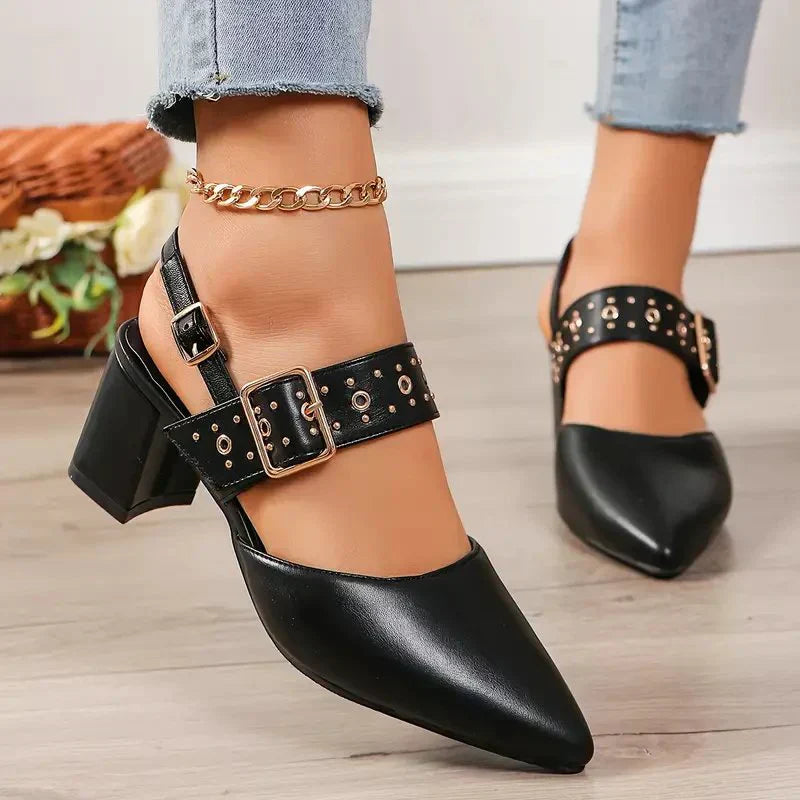 Sandalias Tacón Alto Elegantes Mujer - Vestiria