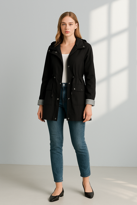 Chaqueta deportiva mujer con capucha ajustable - Vestiria