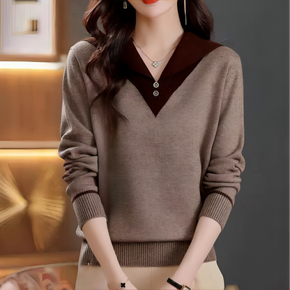 Jersey Cuello Pico Suave y Elegante