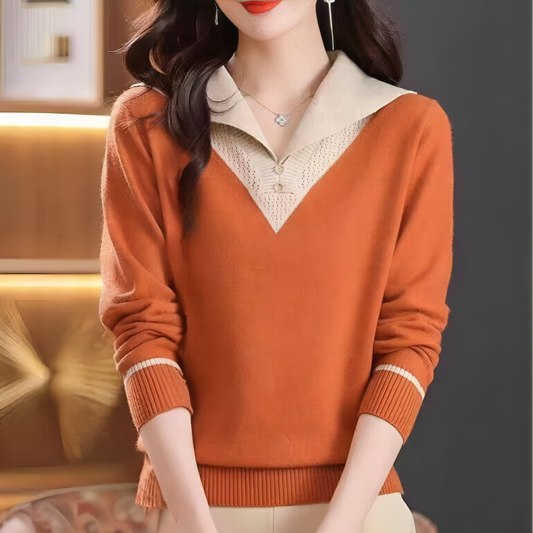 Jersey Cuello Pico Suave y Elegante