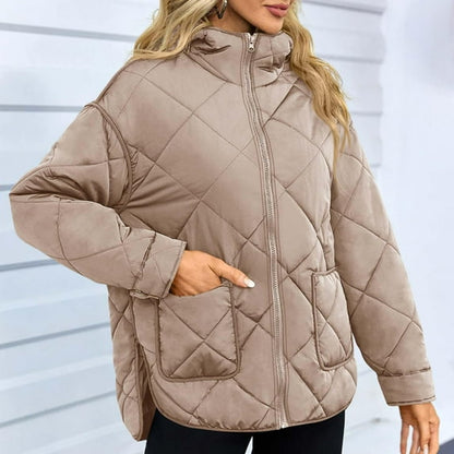 Chaqueta Acolchada Cremallera Invierno Caliente