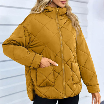 Chaqueta Acolchada Cremallera Invierno Caliente