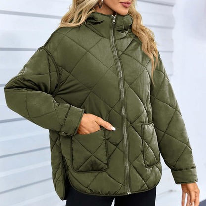 Chaqueta Acolchada Cremallera Invierno Caliente