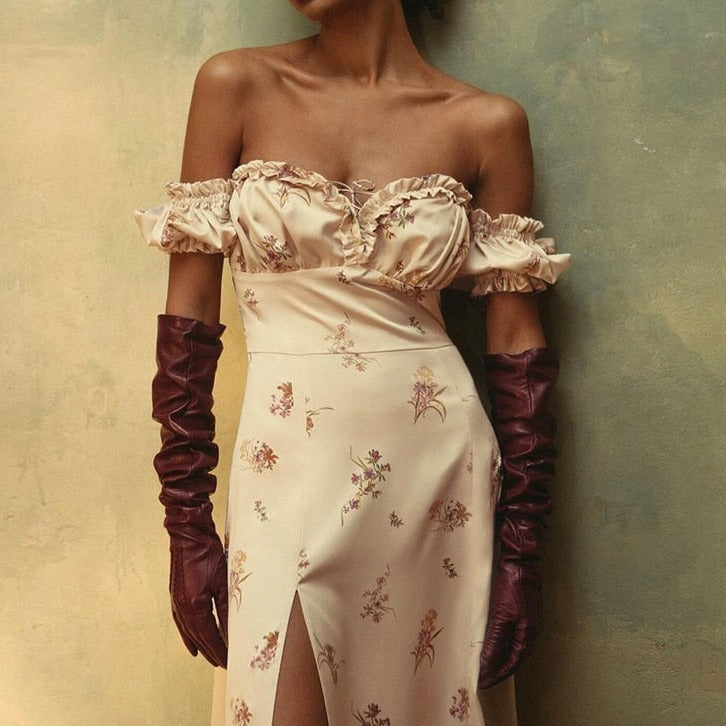 Vestido Floral Ligero con Espalda Descubierta Mujer Verano