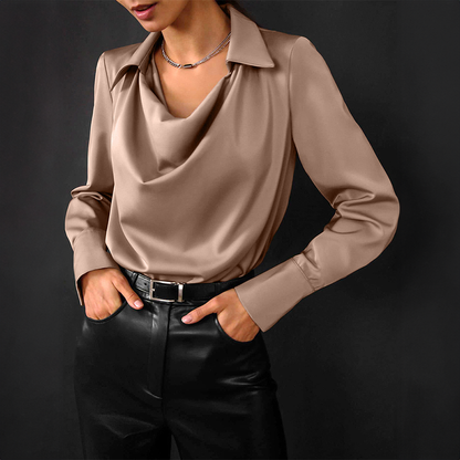 Blusa Satén Elegante Floral - Vestiria