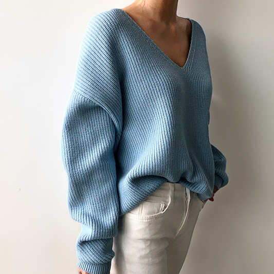 Sudadera Grande Mujer Invierno Cuello Pico - Vestiria