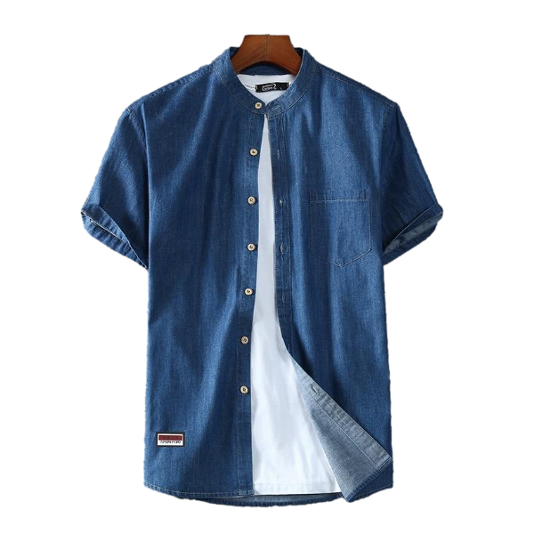 Camisa Jeans Hombre Azul - Vestiria