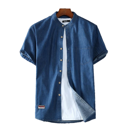 Camisa Jeans Hombre Azul - Vestiria