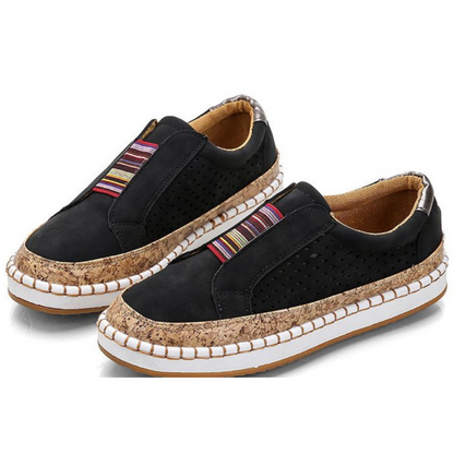 Zapatos cómodos sin cordones para mujer ortopédicos