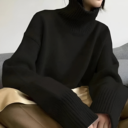 Jersey Cachemir Cuello Alto Elegante