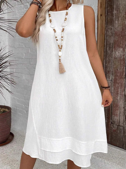 Vestido Midi Comodo Sin Mangas