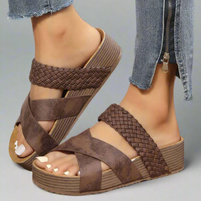 Sandalias Mujer Plataforma Alta Estilo Urbano - Vestiria