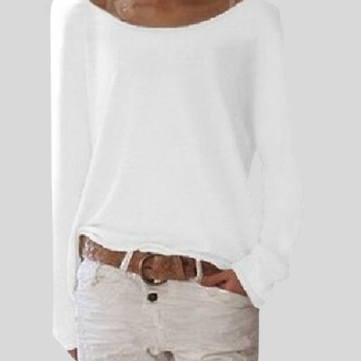 Camiseta mujer corte cómodo y escote ancho