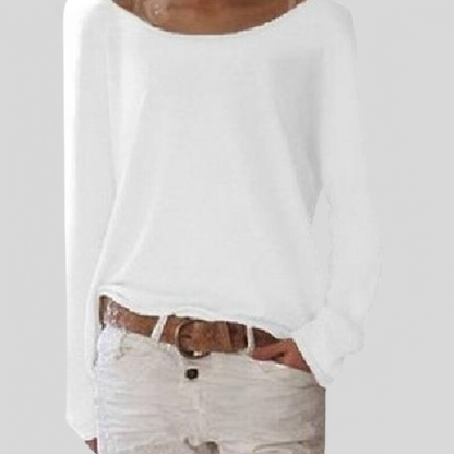 Camiseta mujer corte cómodo y escote ancho