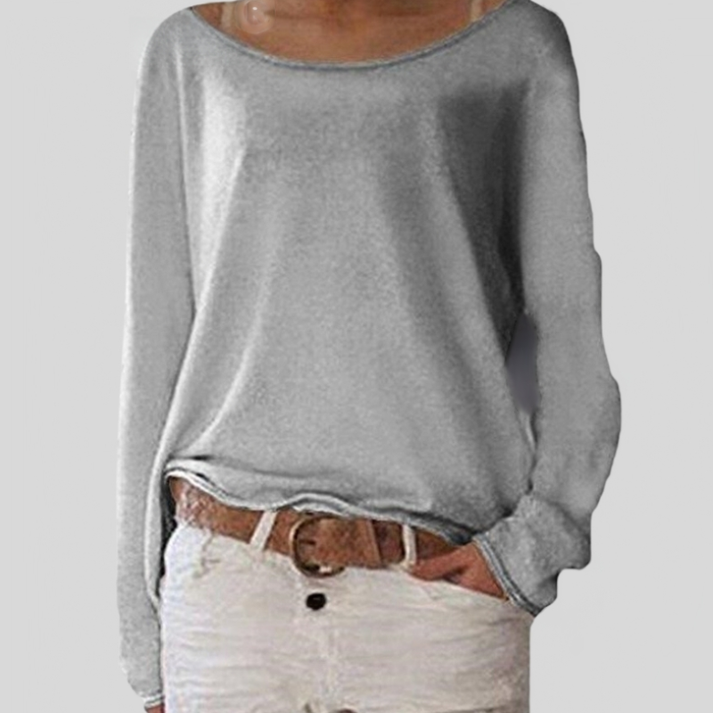 Camiseta mujer corte cómodo y escote ancho