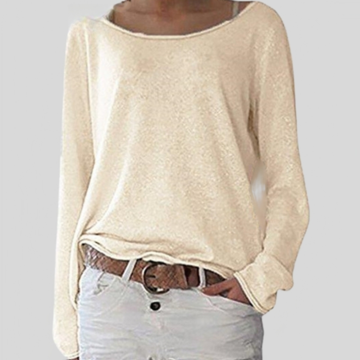Camiseta mujer corte cómodo y escote ancho