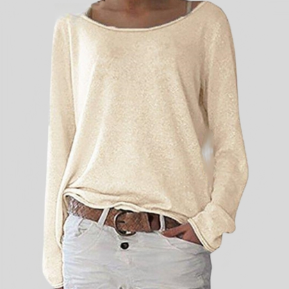Camiseta mujer corte cómodo y escote ancho