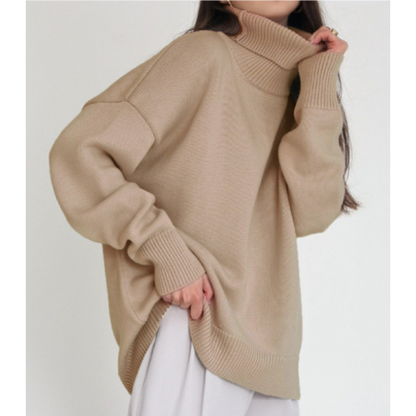 Jersey de Cuello Alto Mujer Estilo Elegante