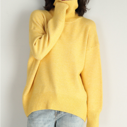 Jersey de Cuello Alto Mujer Estilo Elegante