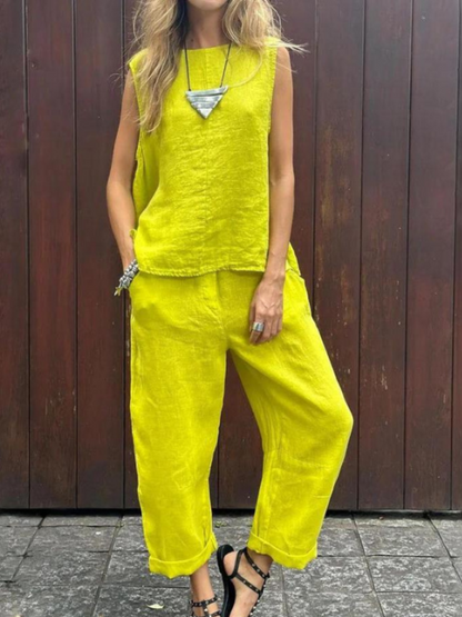 Conjunto Verano Ligero de Algodón y Lino