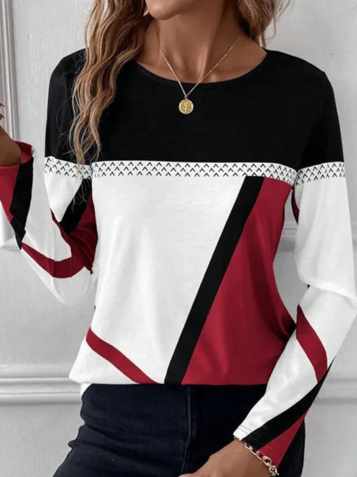 Blusa Mujer Estilo Chic Manga Larga Colorida