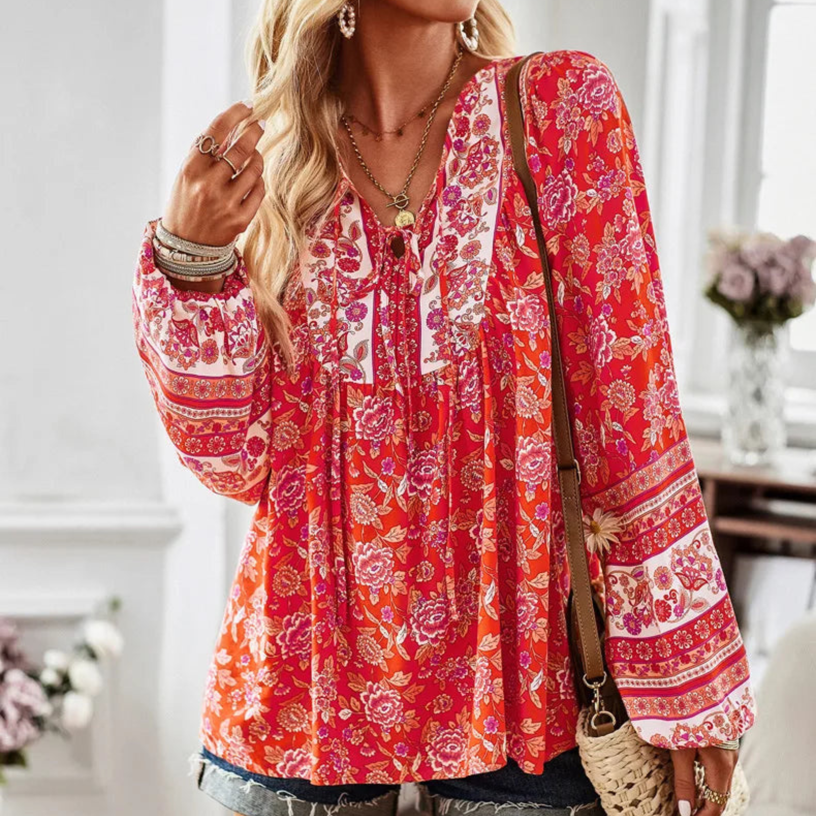 Blusa Florales Ligera y Elegante - Vestiria