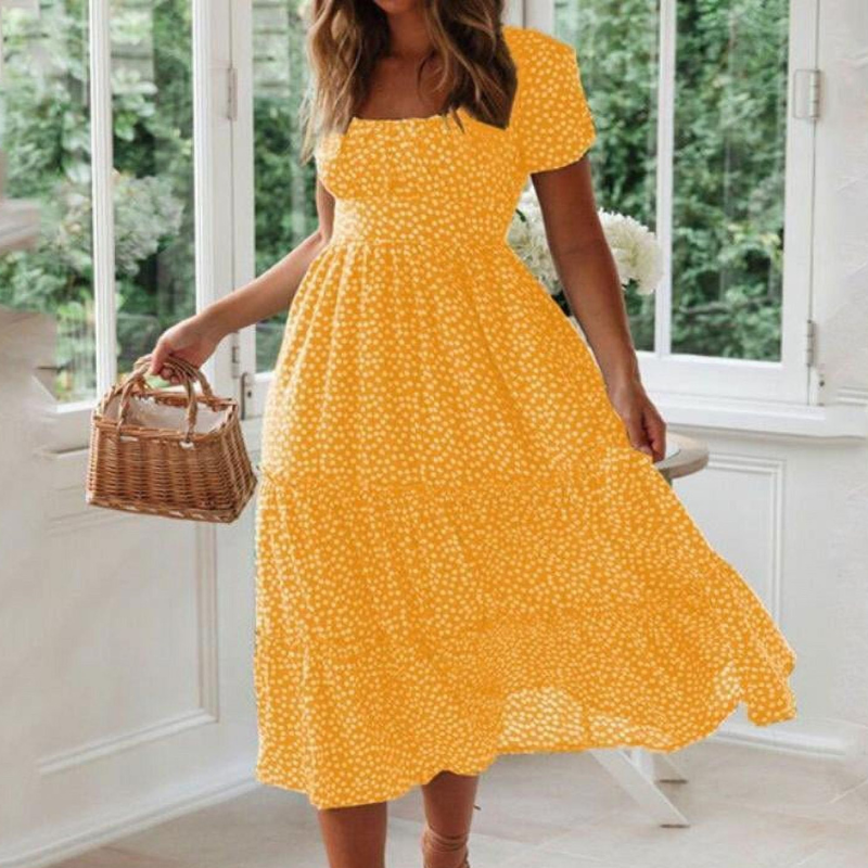 Vestido Mujer Elegante Verano Corto