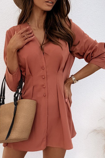 Vestido Mujer Escote Pico Elegante