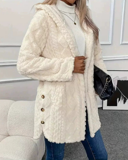 Chaquetón Acogedor Capucha Suave Invierno