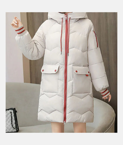 Abrigo Invierno Mujer Capucha Cremallera Aislante