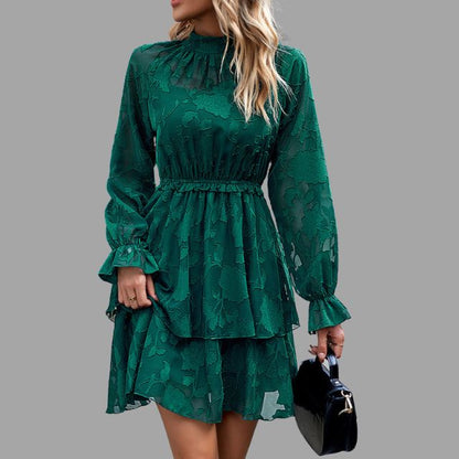 Vestido Corto Ligero con Volantes Florales