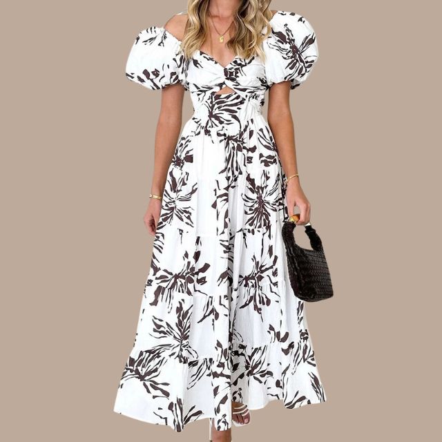 Vestido Boho Floreado con Tirantes Deslizables