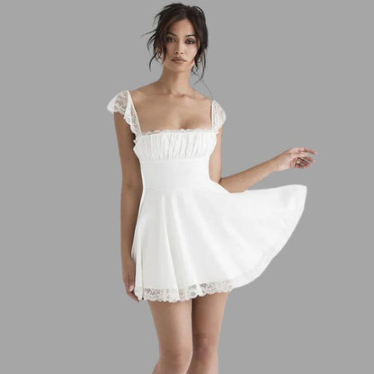 Vestido de Encaje Elegante Falda Ligera